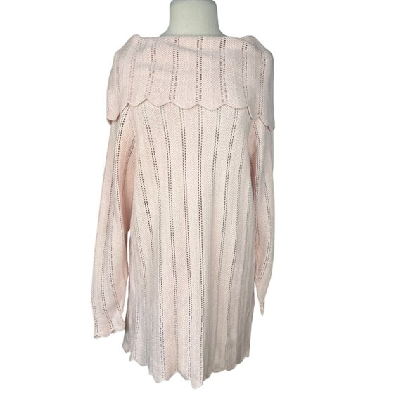 Vintage 525 Tunic Sweater Womens Large Light Pink Made in USA Cotton - Picture 1 of 7